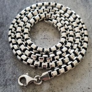 Sterling silver box chain.